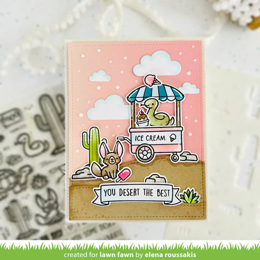 Lawn Fawn Treat Cart Coloring Stencil