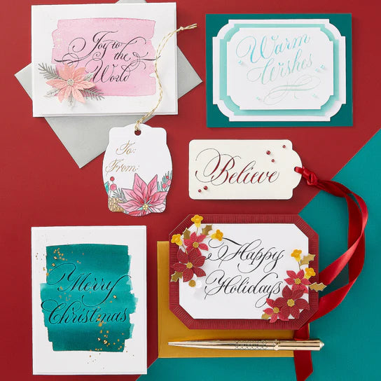 Spellbinders BetterPress Copperplate Holiday Sentiments Bundle