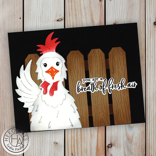Hero Arts Peeking Chicken Fancy Die