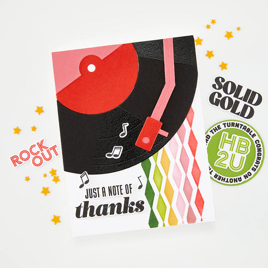 Hero Arts Vintage Vinyl Stamp & Cut Set