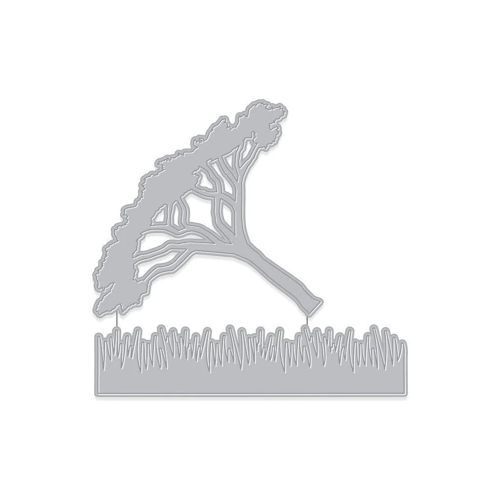 Thorn Tree and Grasses Dies