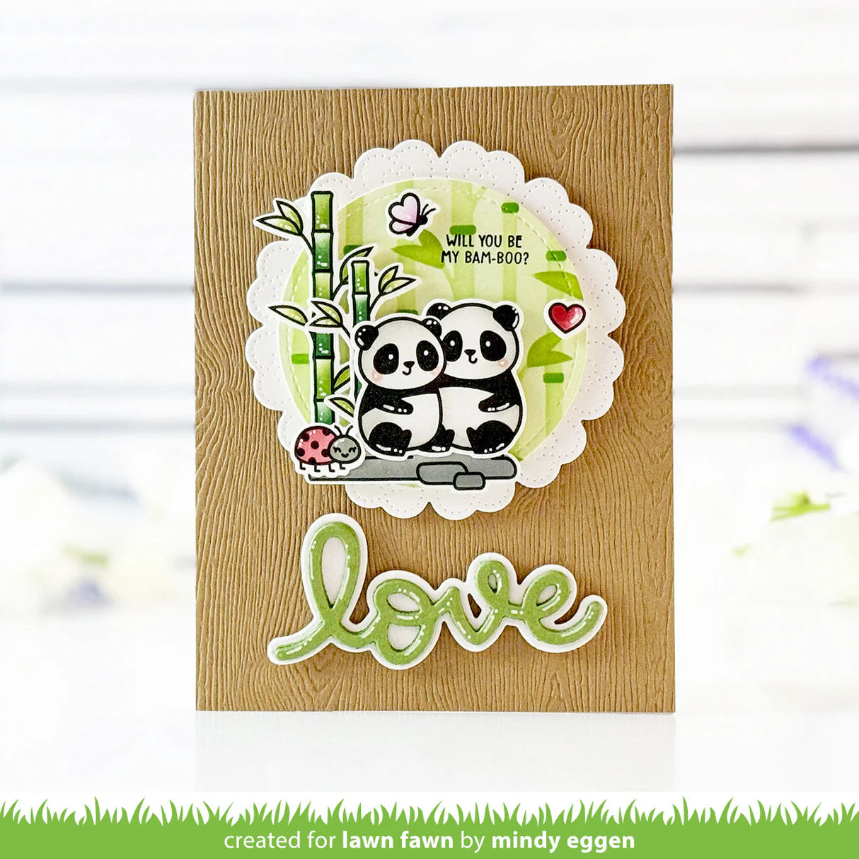 Lawn Fawn I Heart Pandas Stamp Set