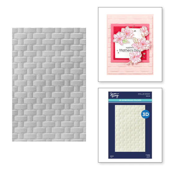 Spellbinders Woven 3D Embossing Folder (by Simon Hurley)