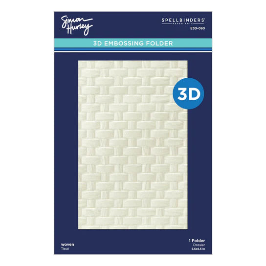 Spellbinders Woven 3D Embossing Folder (by Simon Hurley)