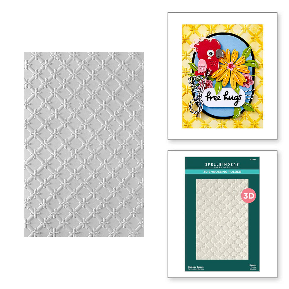 Spellbinders Bamboo Screen 3D Embossing Folder