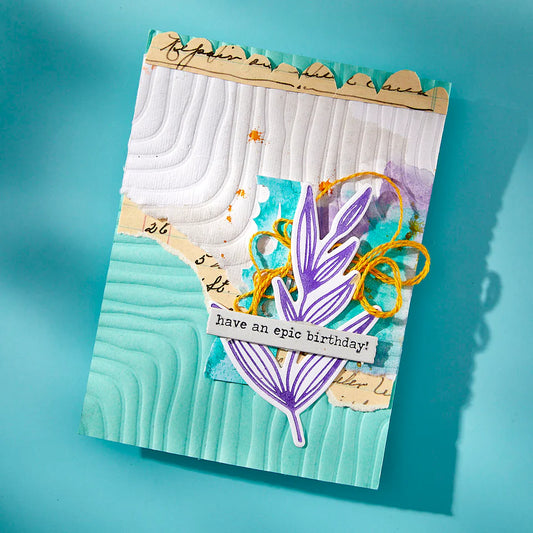 Spellbinders Lined Corners 3D Embossing Folder