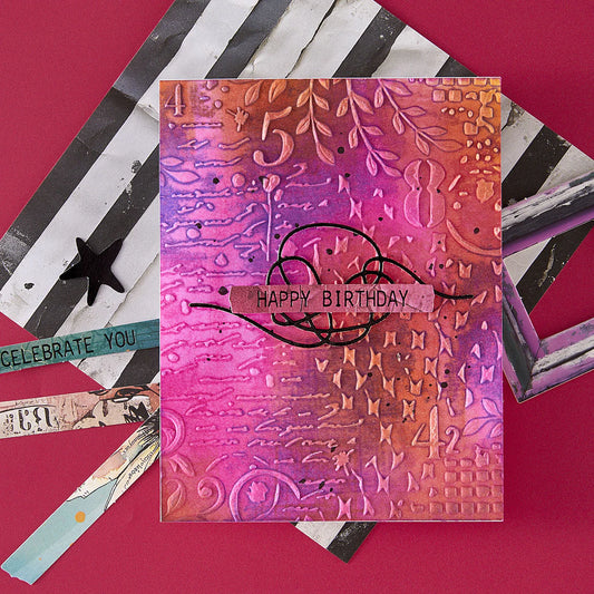Spellbinders Distress Mix 3D Embossing Folder from the Beautifully Imperfect Collection (Copy)