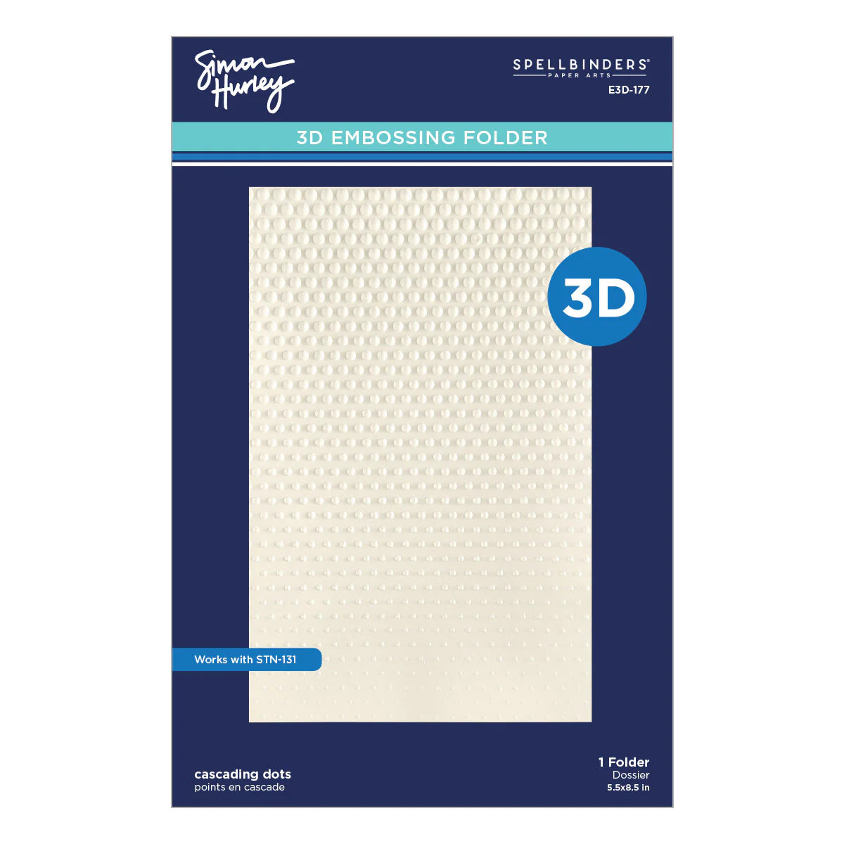 Spellbinders Cascading Dots 3D Folder and Stencil Bundle by Simon Hurley
