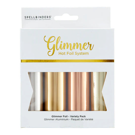 Spellbinders Glimmer Hot Foil Satin Metallics Variety Pack (4 Rolls)