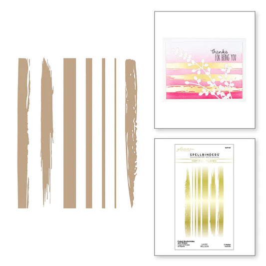 Spellbinders Foiled Brushstrokes and Stripes Hot Foil Plates