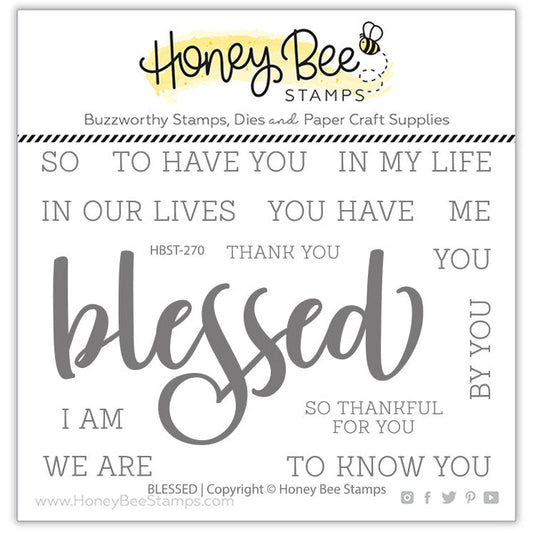 Honey Bee Stamps Blesssed 3x4 Stamp Set