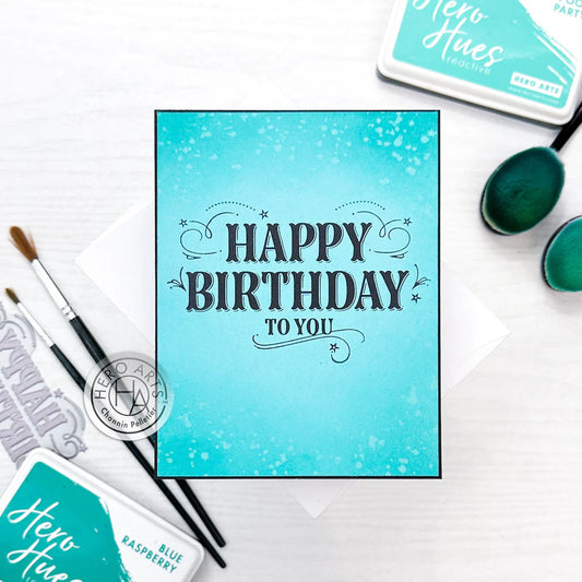 Hero Arts Happy Birthday Letterpress + Foil Plate (BetterPress Compatible)