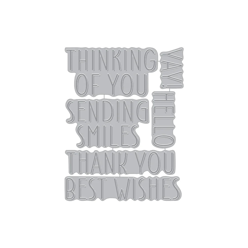 Hero Arts Best Wishes Letterpress + Foil Plate Set (BetterPress Compatible)