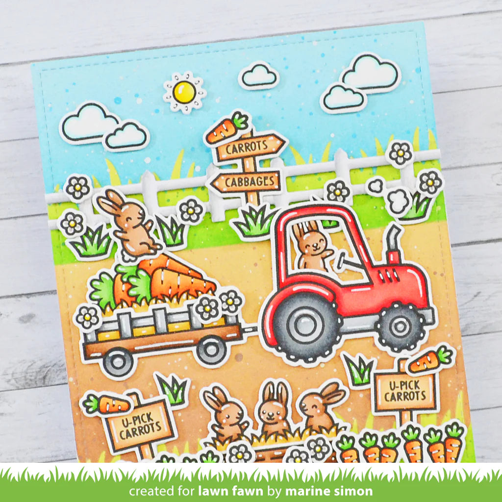 Lawn Fawn Hay There, Hayrides! Bunny add-on Stamp Set