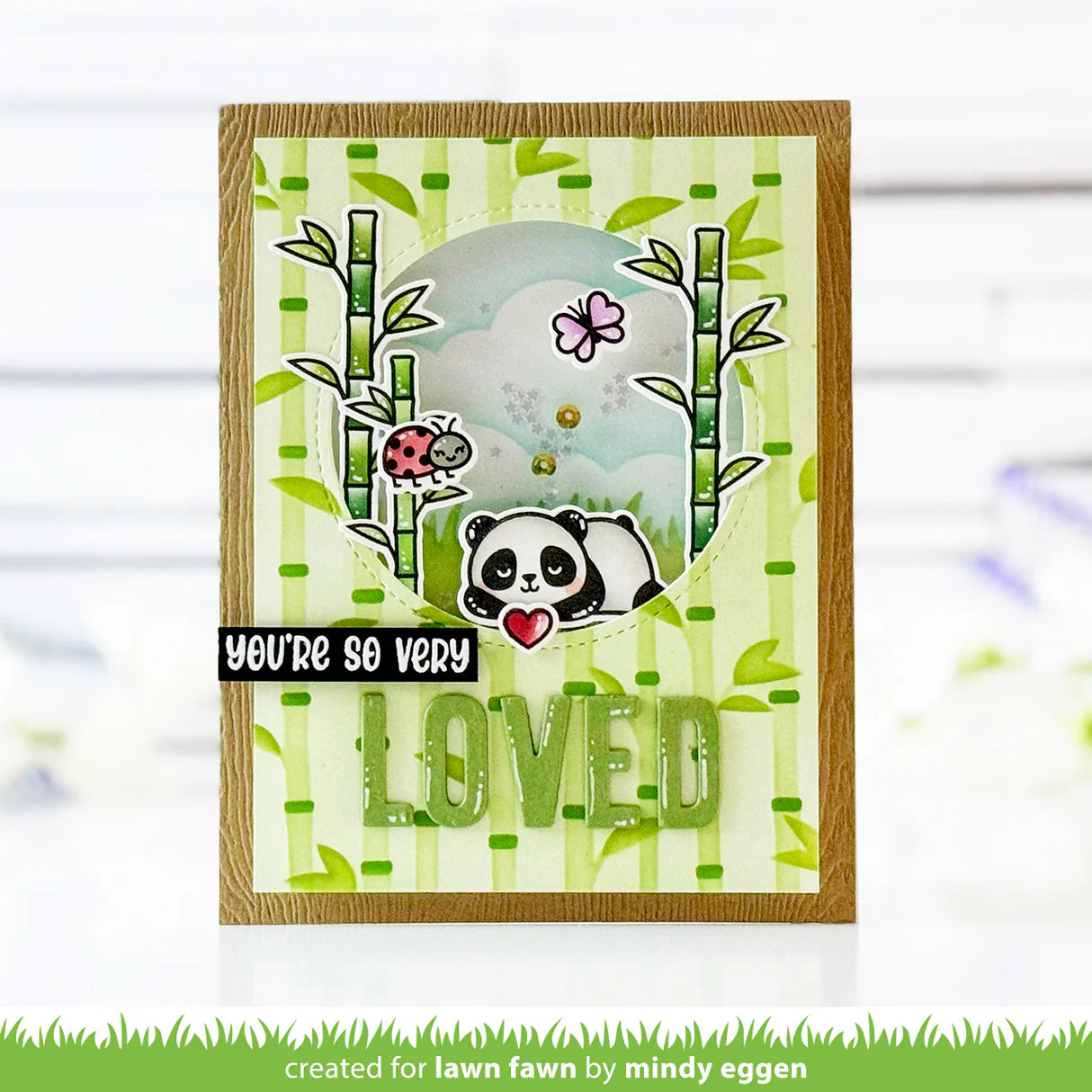 Lawn Fawn I Heart Pandas Add-on Stamp Set