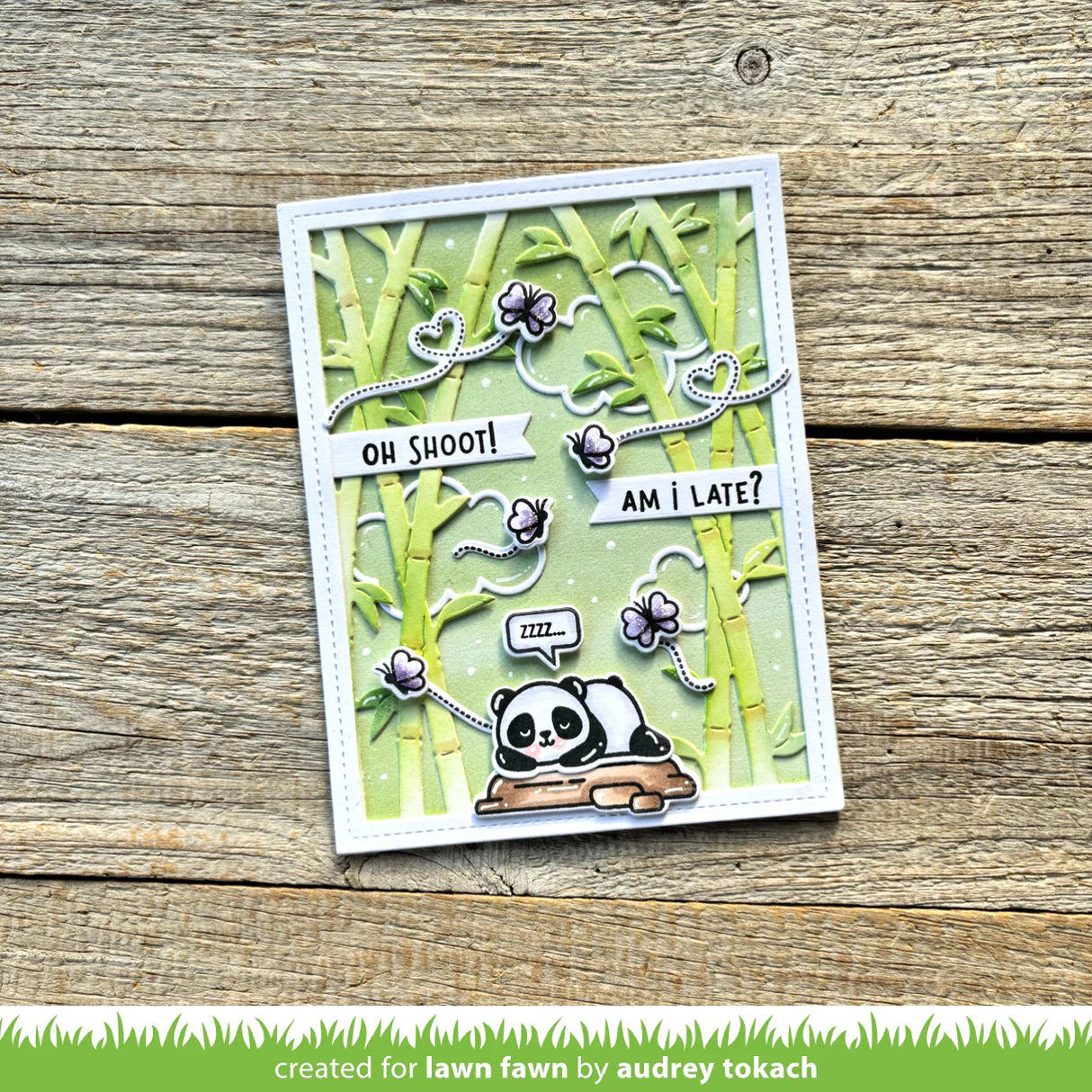 Lawn Fawn I Heart Pandas Add-on Stamp Set