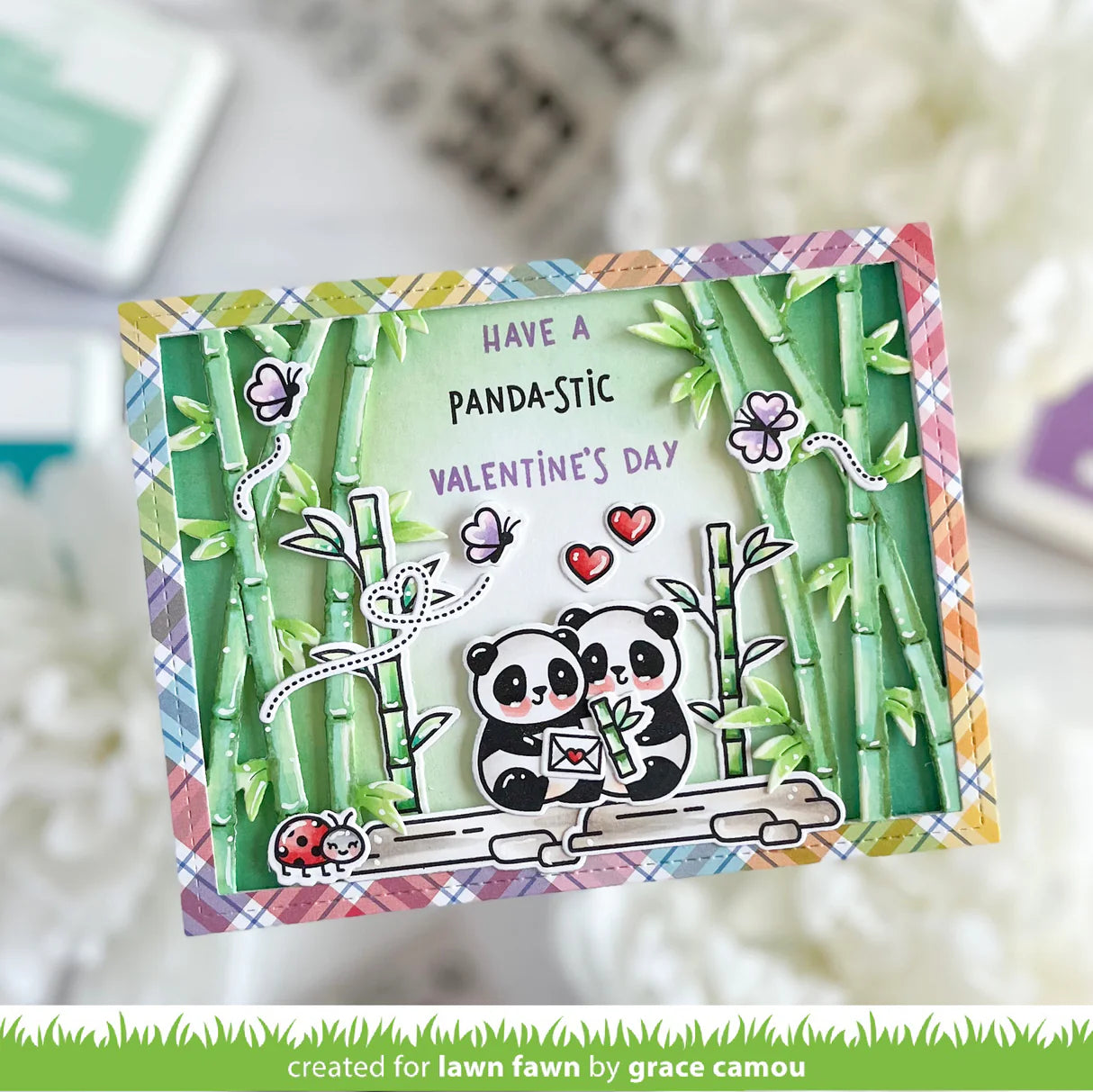 Lawn Fawn I Heart Pandas Stamp Set