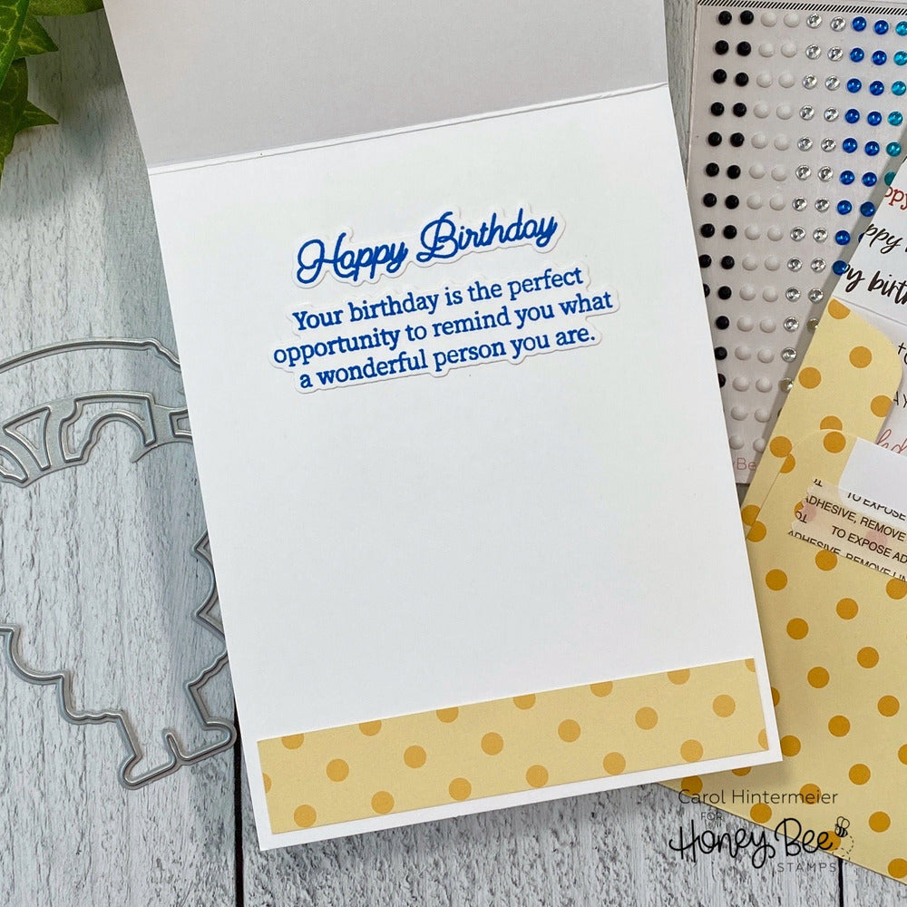 Honey Bee Stamps Inside: Birthday Sentiments 6x6 Stamp Set