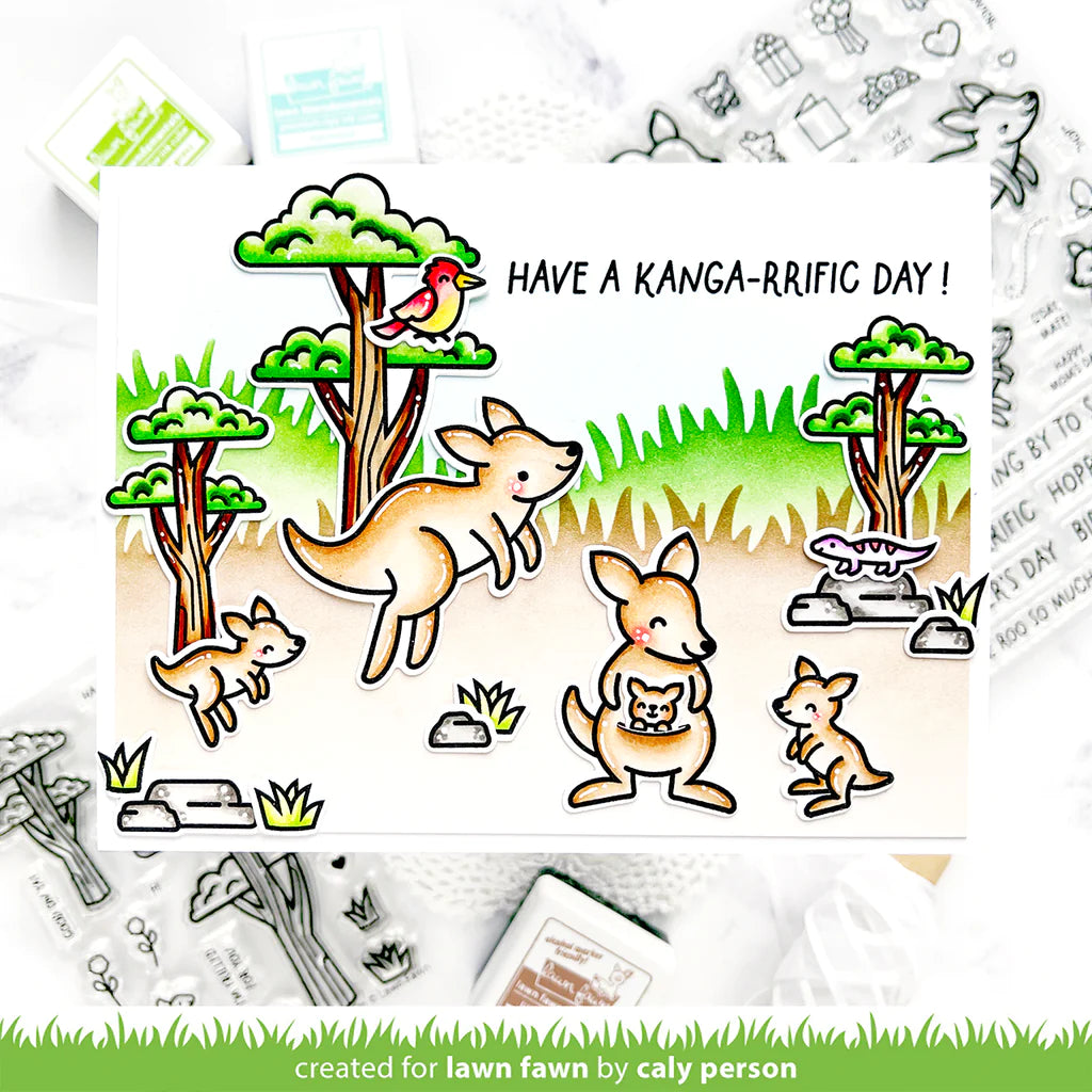 Lawn Fawn Kanga-riffic Add-on Stamp Set