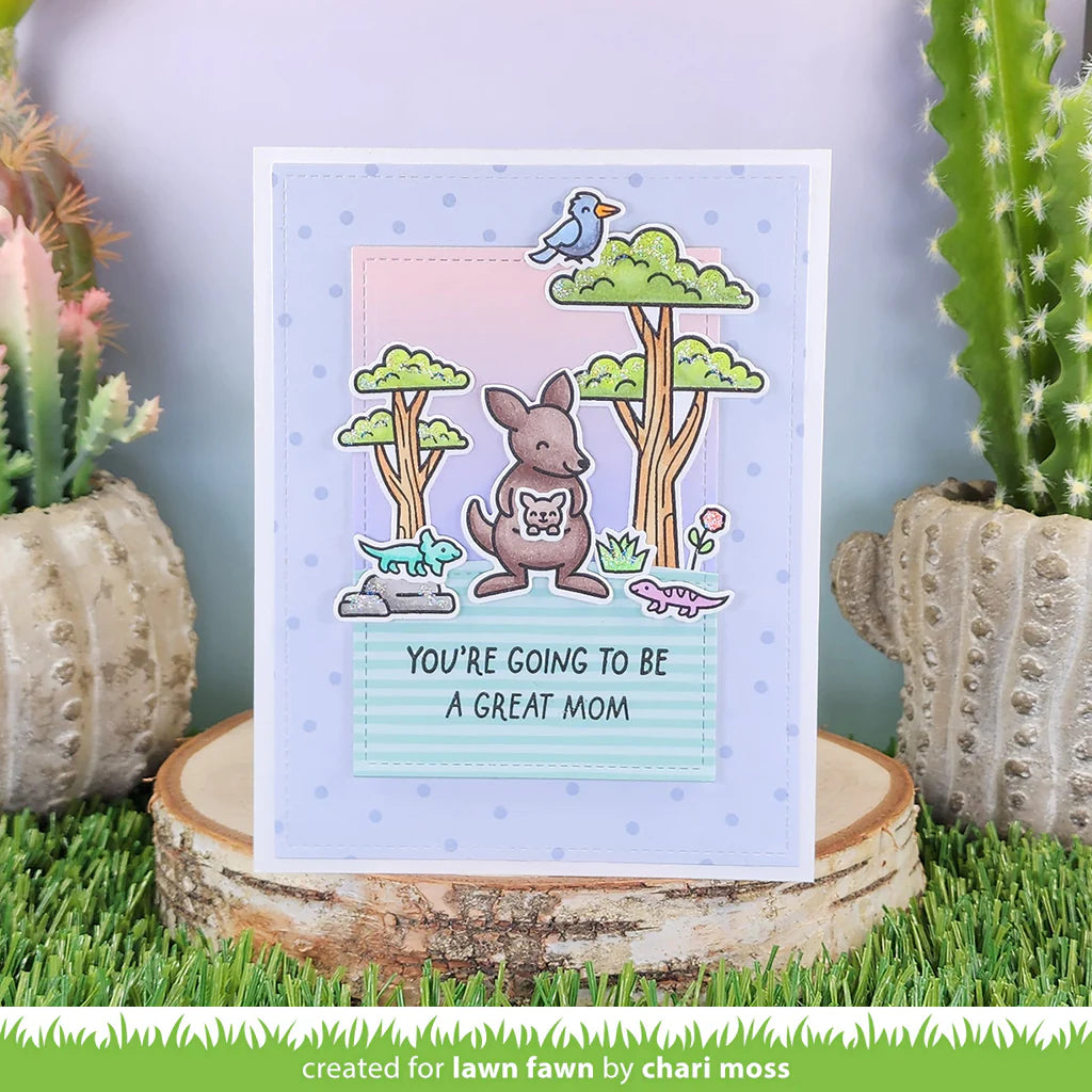 Lawn Fawn Kanga-riffic Add-on Stamp Set