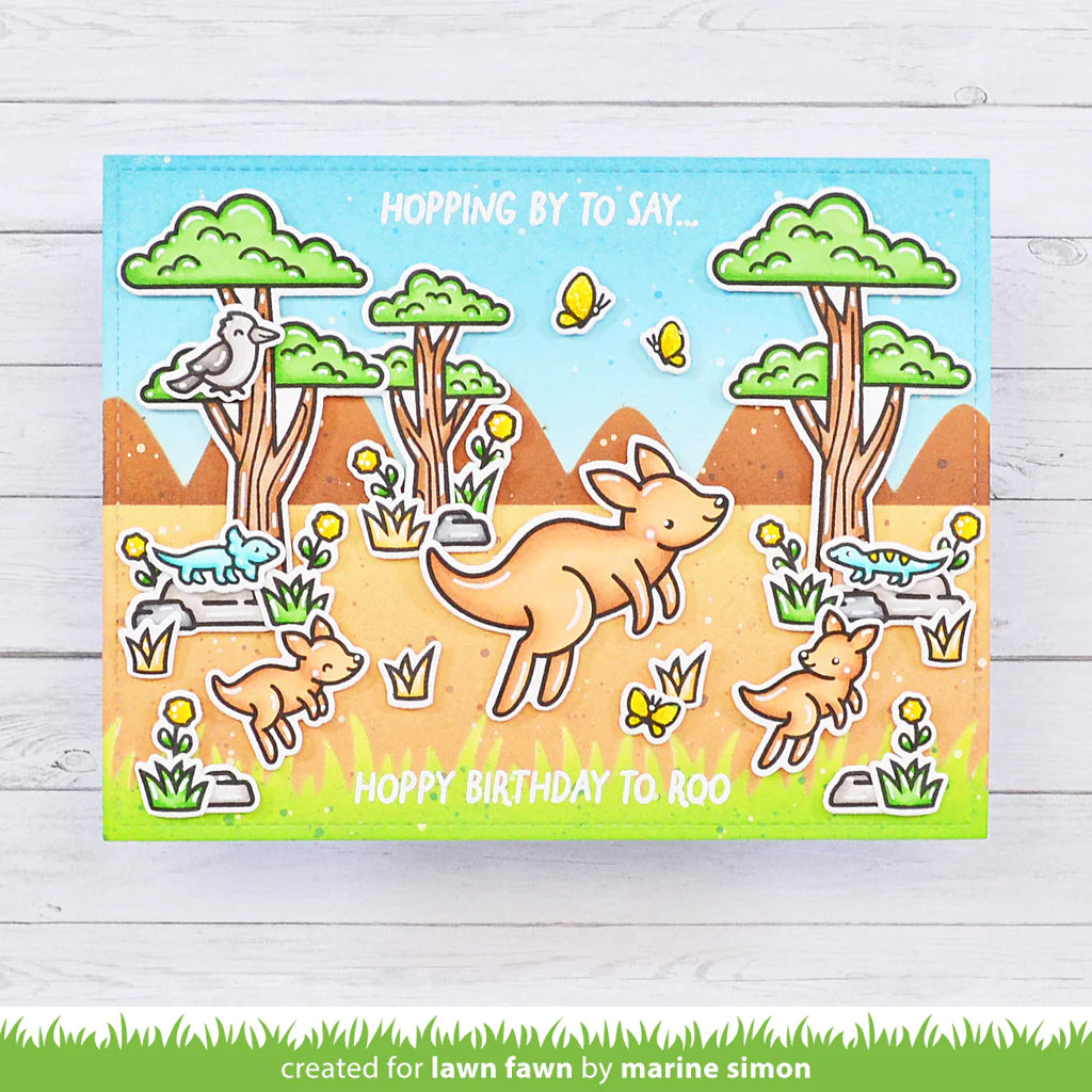 Lawn Fawn Kanga-riffic Add-on Stamp Set