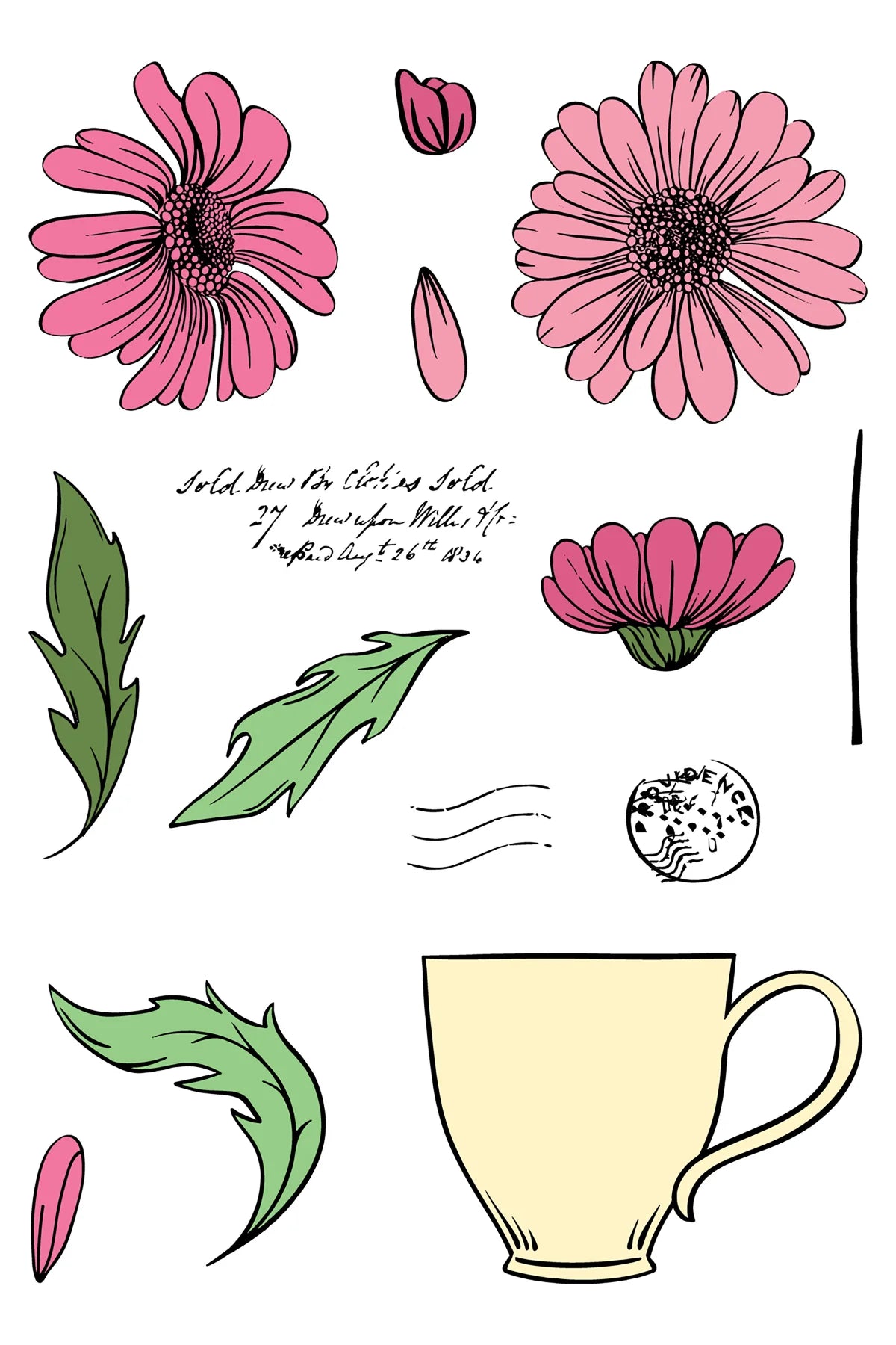 LDRS Creative Fresh Cut Daisies 4x6 Stamps