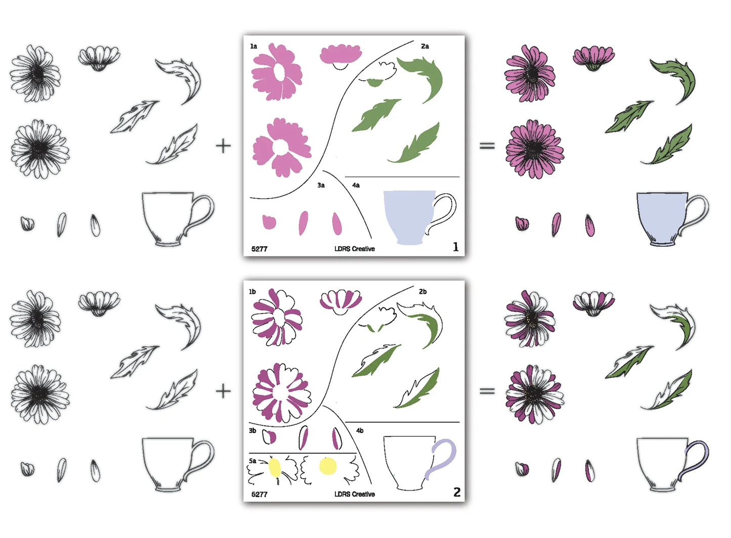 Fresh Cut Daisies Layering and Masking Stencils Bundle