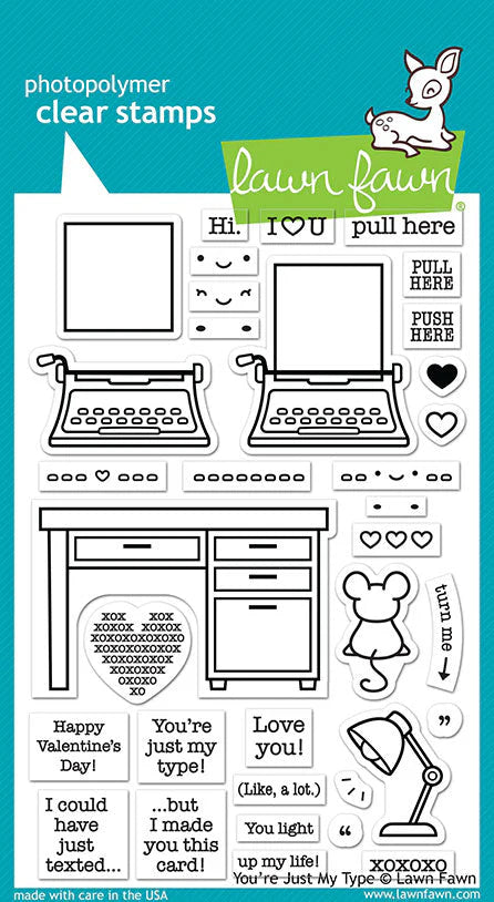 Lawn Fawn You're Just My Type Stamp Set