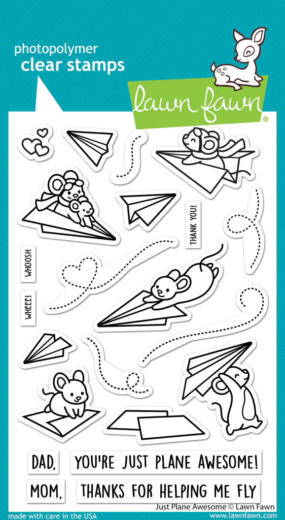 Lawn Fawn Just Plane Awesome Stamp Set