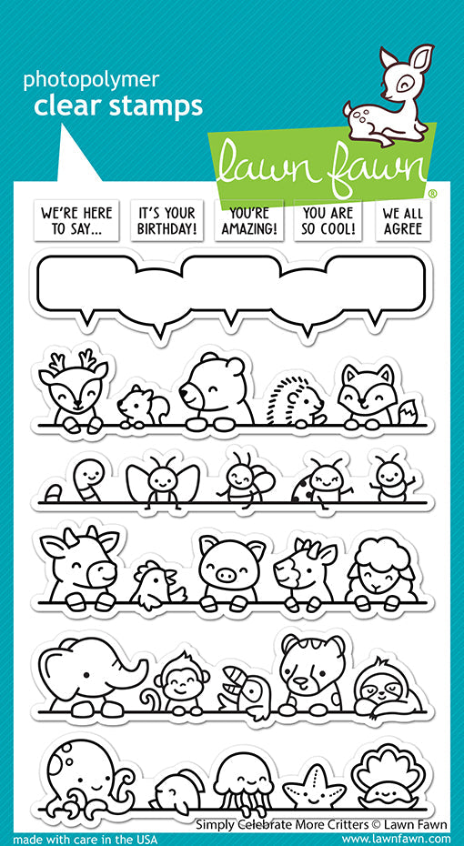 Lawn Fawn Simply Celebrate More Critters Stamp Set