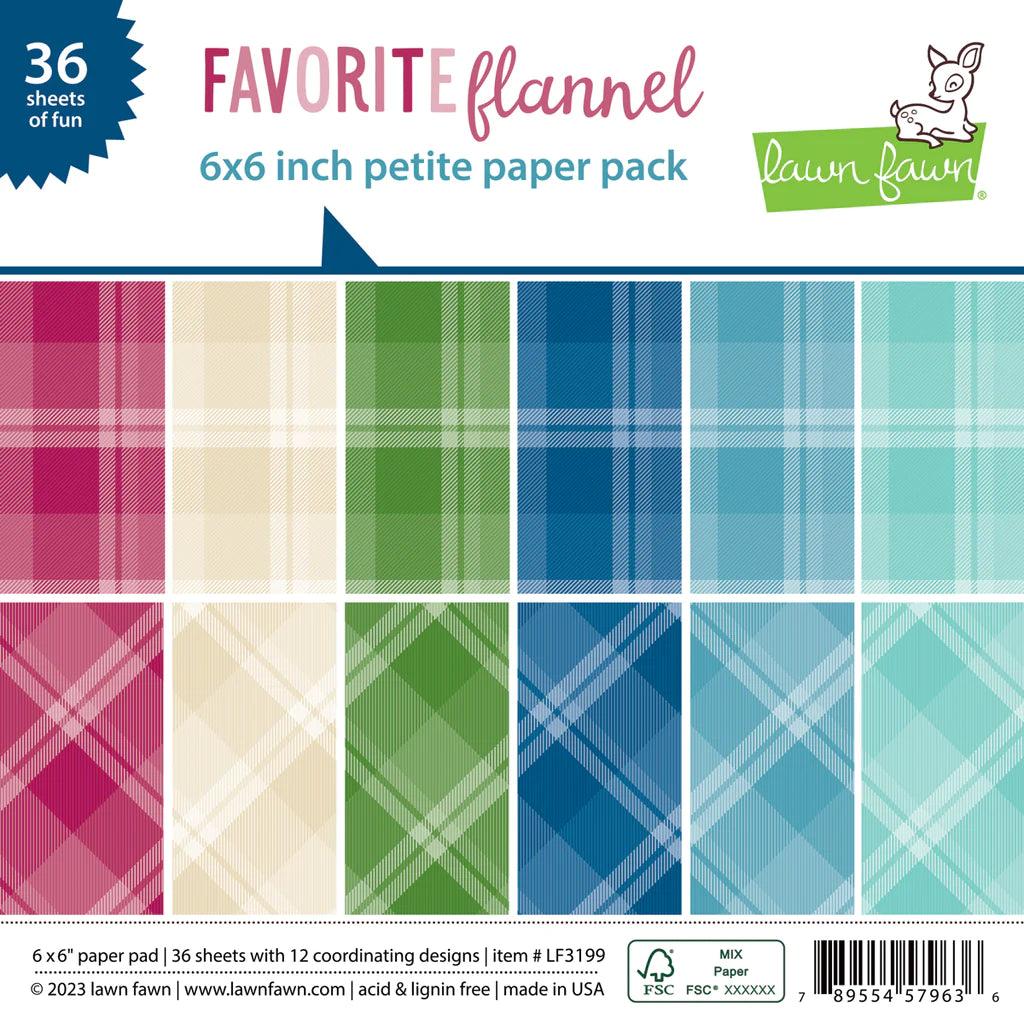 Lawn Fawn Favorite Flannel Petite Paper Pack