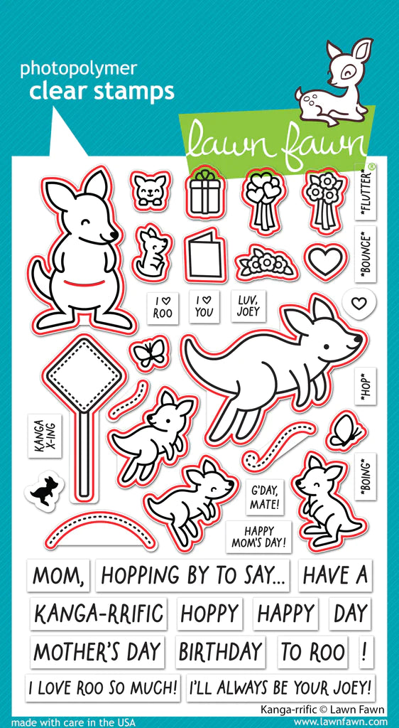 Lawn Fawn Kanga-riffic Coordinating Die Set