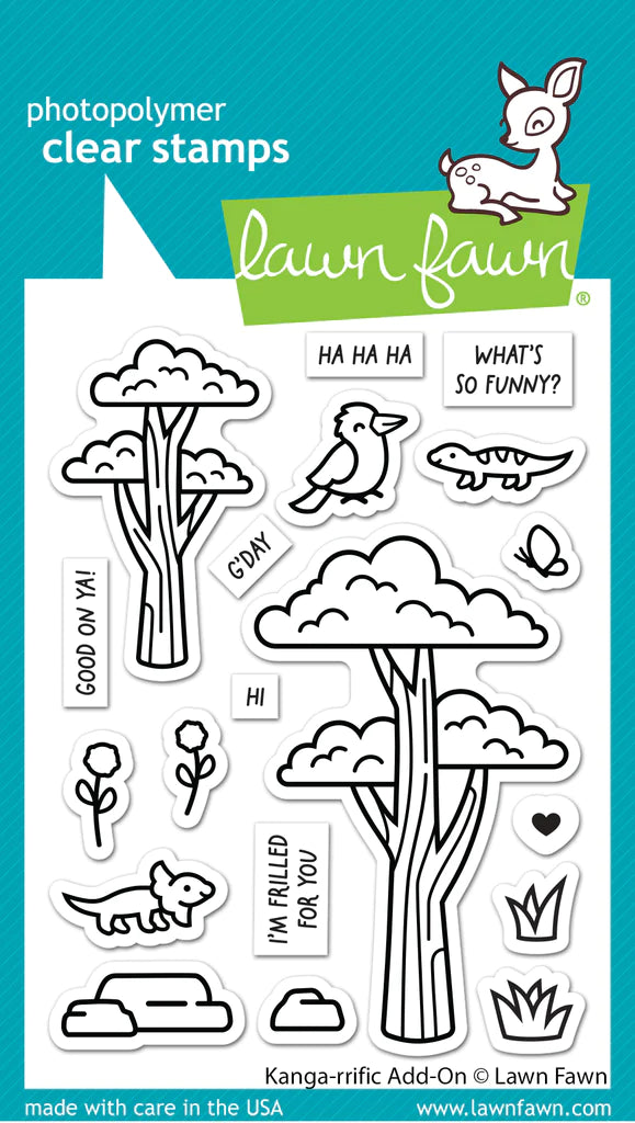 Lawn Fawn Kanga-riffic Add-on Stamp Set