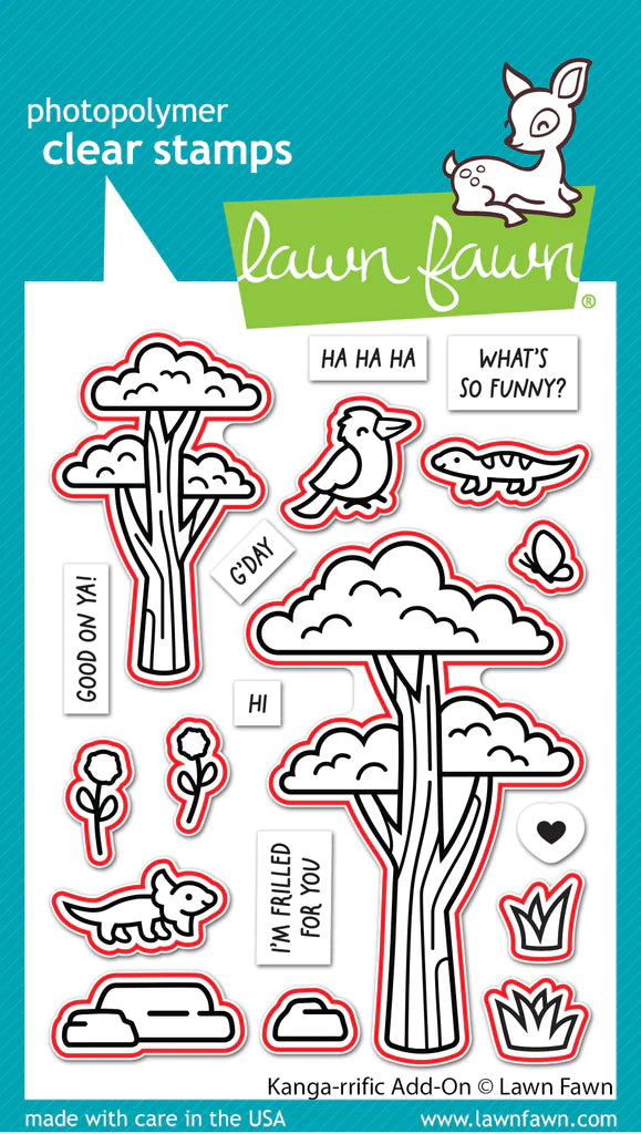 Lawn Fawn Kanga-riffic Add-on Stamp Set