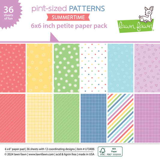 Lawn Fawn Pint-Sized Patterns Summertime Petite Paper Pack (6"x6")