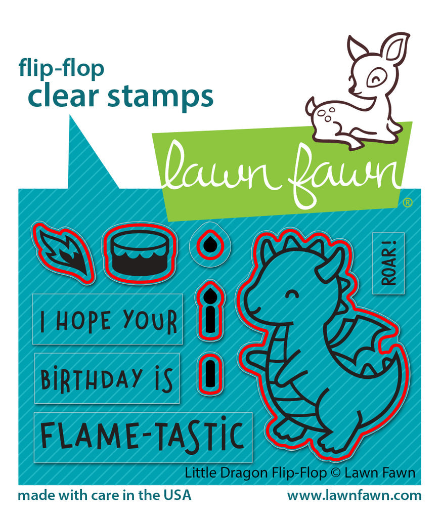 Lawn Fawn Flip Flop Dragon Die Set