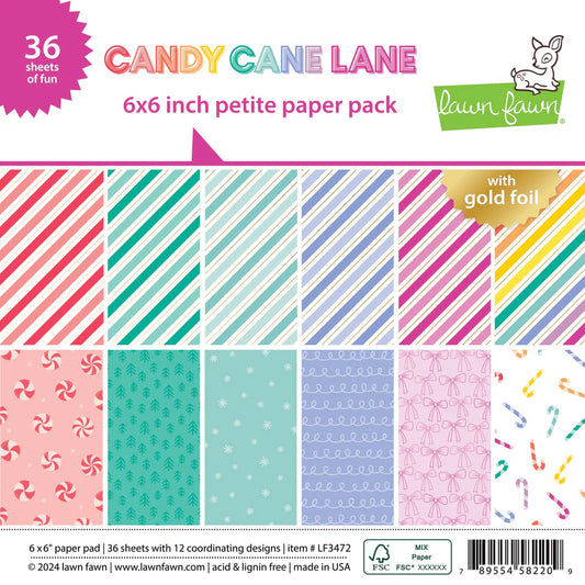 Lawn Fawn Candy Cane Lane Petite Paper Pack (6"x6")