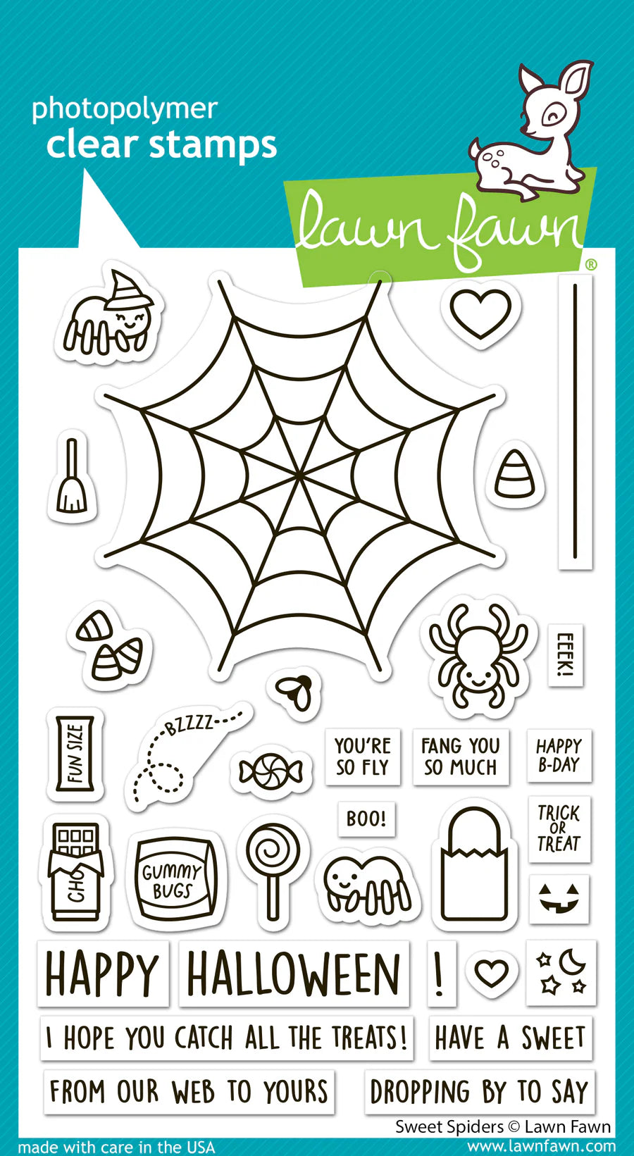 Lawn Fawn Sweet Spiders Stamp Set