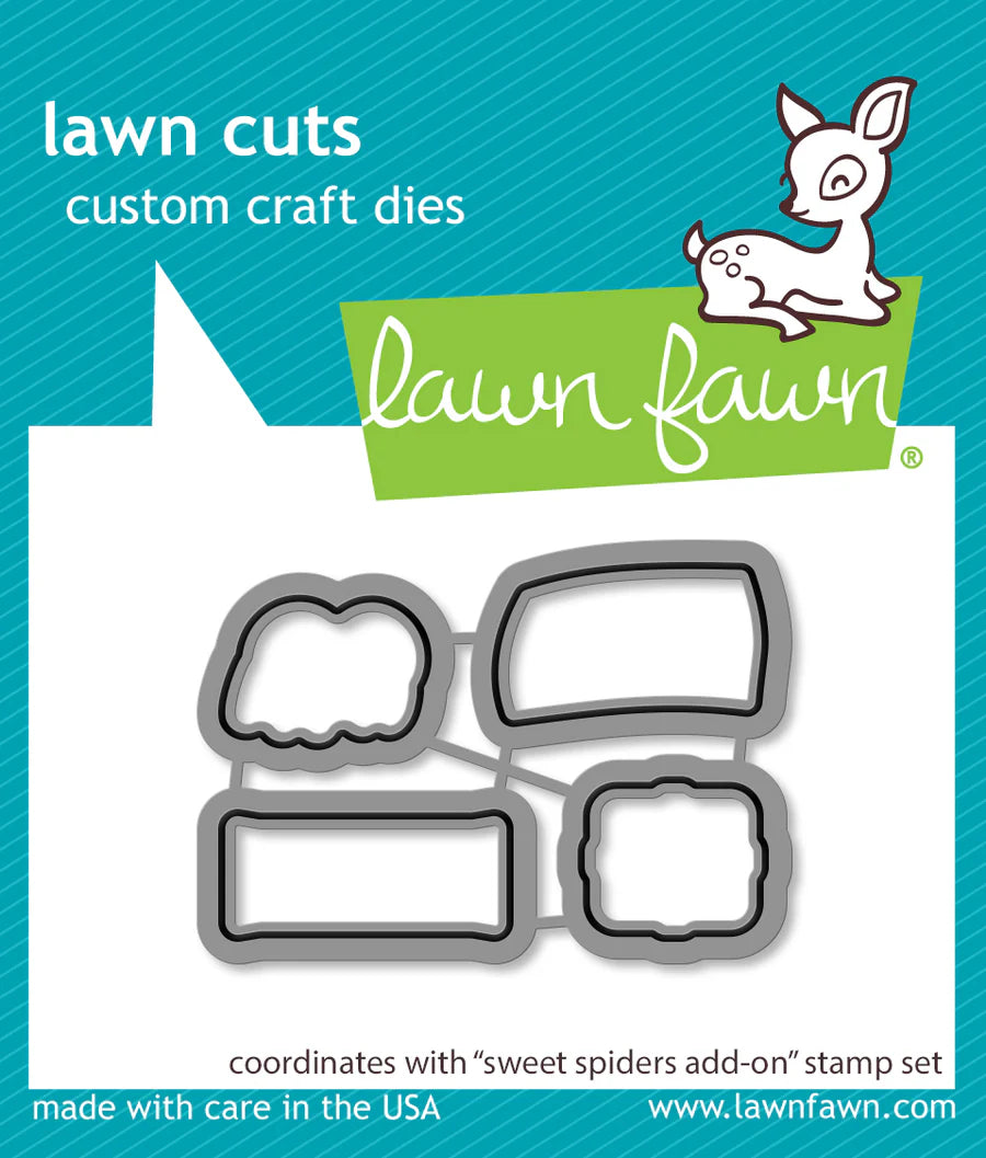 Lawn Fawn Sweet Spiders Add-On Stamp, Die and Coloring Stencils Bundle