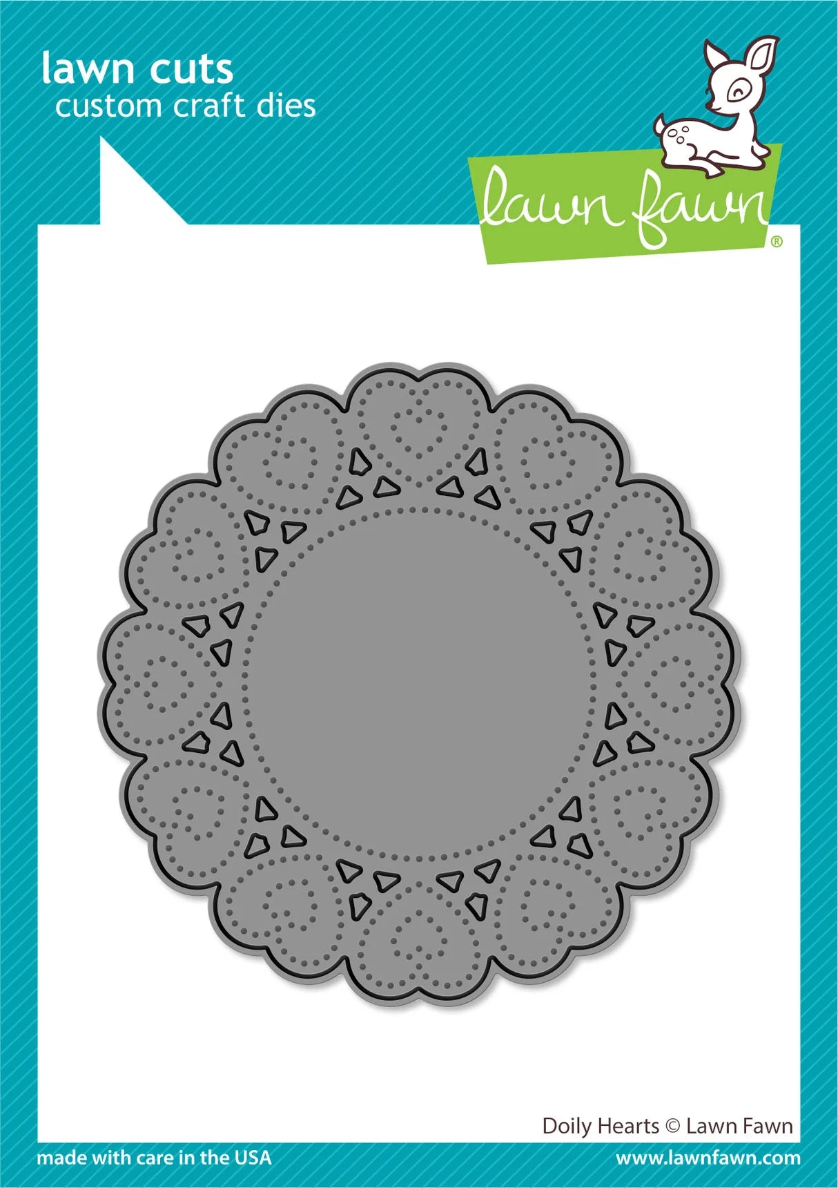 Lawn Fawn Doily Hearts Die