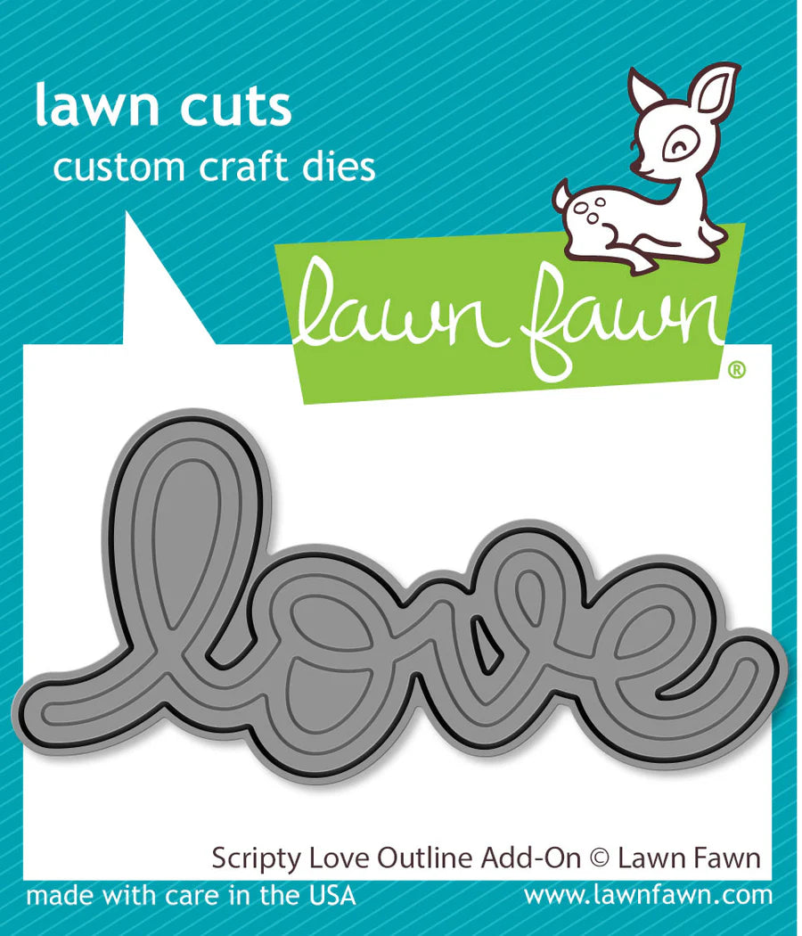 Lawn Fawn Scripty Love Outline Add-on Dies