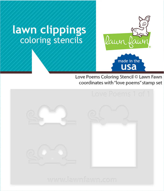 Lawn Fawn Love Poems Coloring Stencil