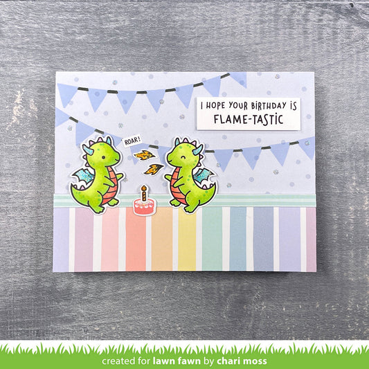 Lawn Fawn Flip Flop Dragon Stamp Set