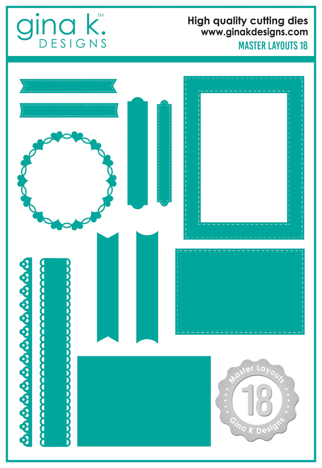 Gina K Designs Master Layouts 18 Die Set