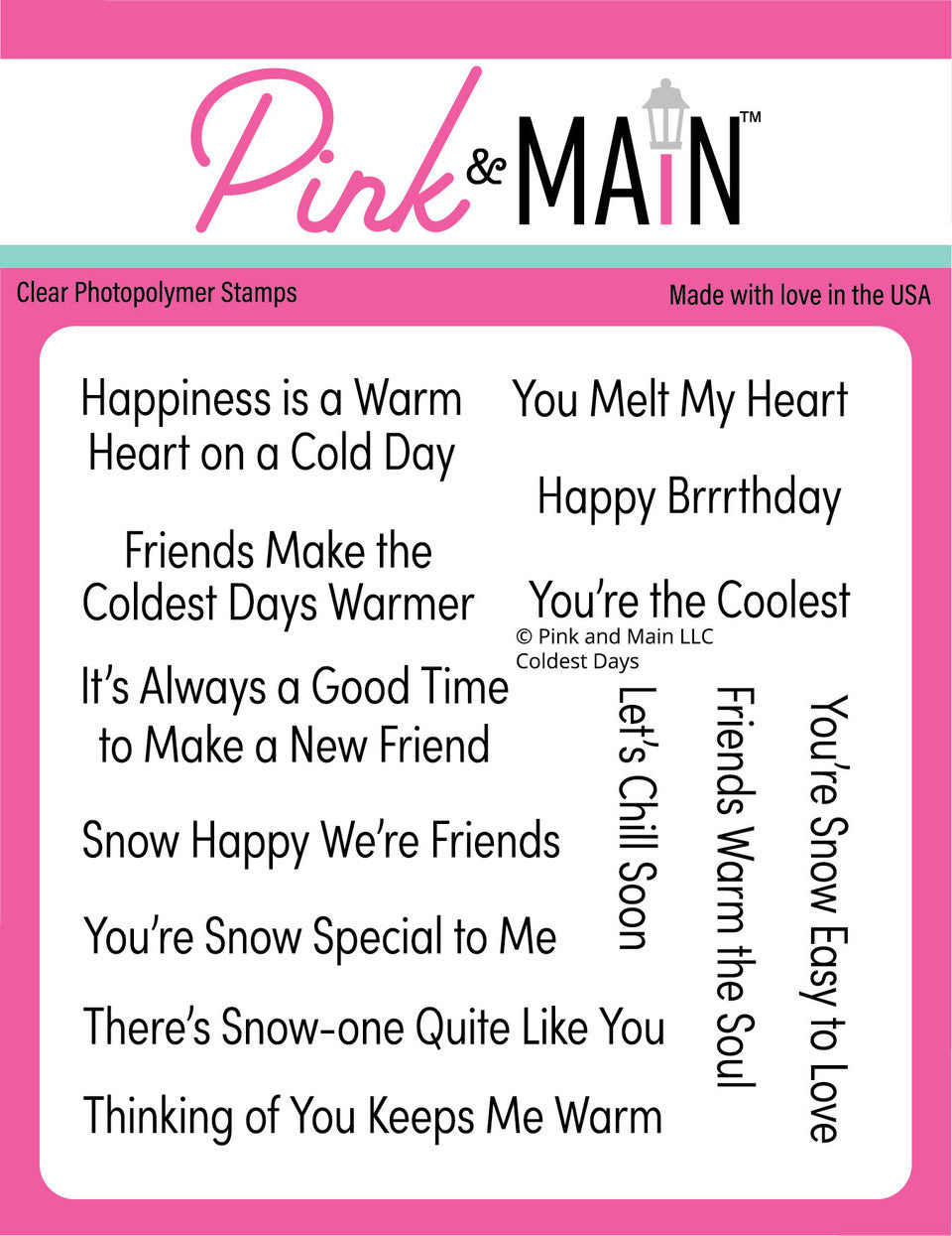 Pink & Main Coldest Days Stamp Set