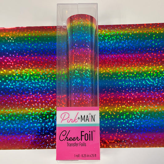 Pink & Main Cheerfoil® - Starry Rainbow