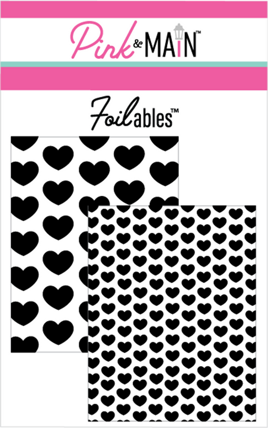 Pink & Main Polka Hearts Foilables Sheets