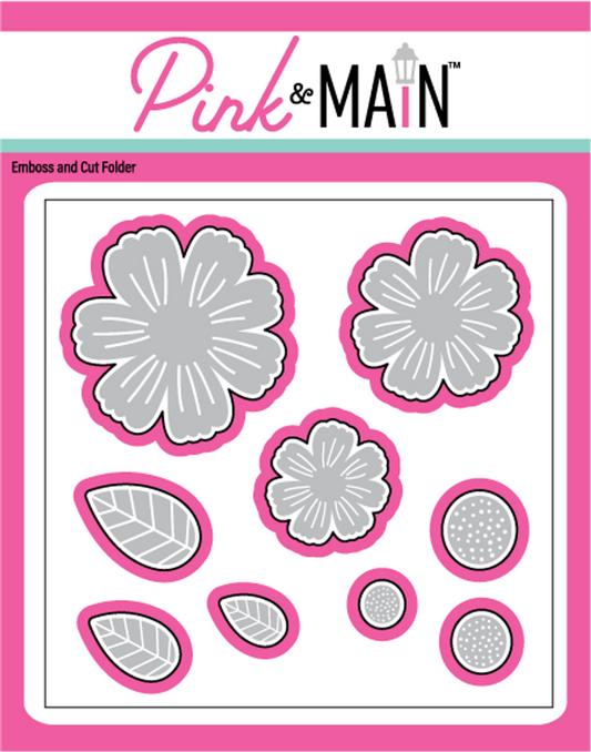 Pink & Main Spring Flowers Emboss and Cut Folder
