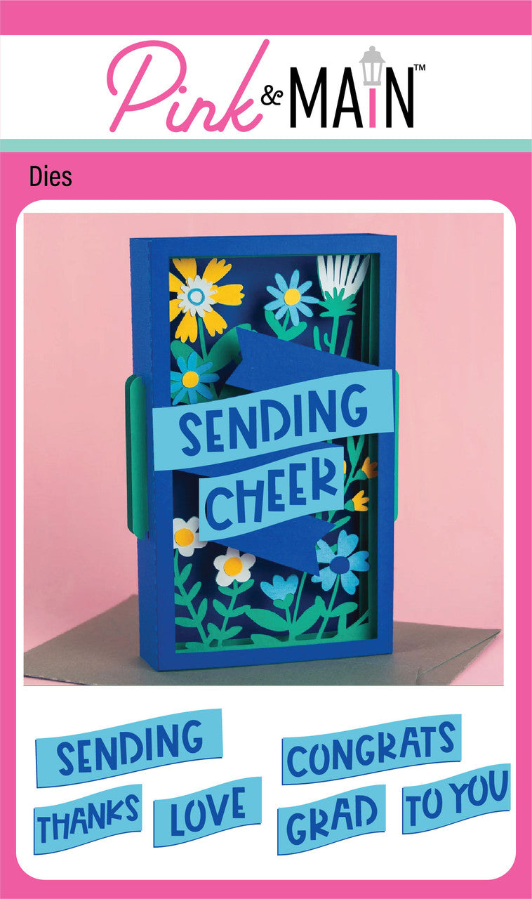 Pink & Main Layer Flowers and Sentiments Pop-up Card Dies