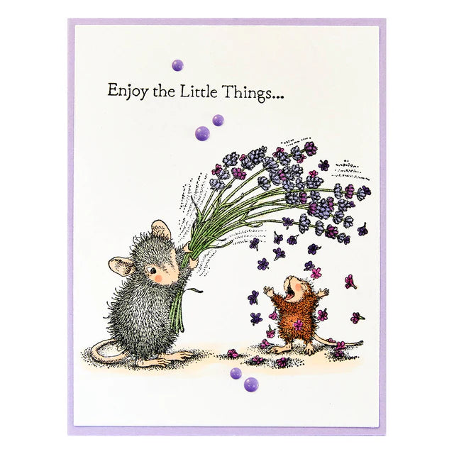 Spellbinders Flower Shower Cling Rubber Stamp (House-Mouse)